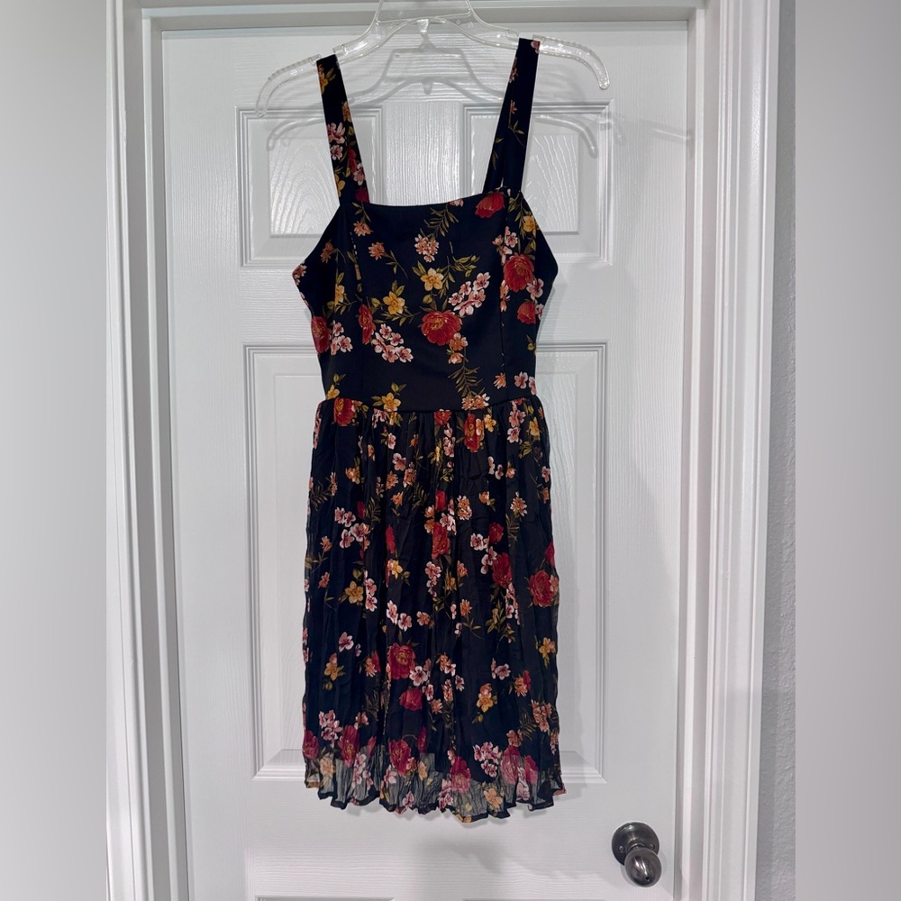 Xhilaration Black Floral Mini Dress